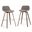 Randolph Woven Fabric Bentwood Counter/Bar Height Stool Set of 2 In Mocha