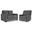 Rannis Twin Sofa Sleeper and Recliner In Pewter