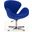 Raspberry Adjustable Swivel Chair in Blue and Polished Chrome
