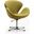 Raspberry Adjustable Swivel Chair in Green and Polished Chrome