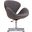 Raspberry Adjustable Swivel Chair in Grey and Polished Chrome