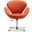 Raspberry Adjustable Swivel Chair in Orange and Polished Chrome
