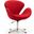 Raspberry Adjustable Swivel Chair in Red and Polished Chrome