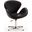 Raspberry Faux Leather Adjustable Swivel Chair in Black and Polished Chrome
