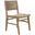 Rattan Wrapped Dining Chair In Matte Cerused Oak