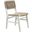 Rattan Wrapped Dining Chair In Matte White Lacquer