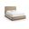 Rava Velvet Upholstered Full Bed In Beige and Brown