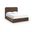 Rava Velvet Upholstered Full Bed In Brown and Beige