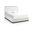 Rava Velvet Upholstered Full Bed In Cream and Beige