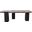 Ravenna Genuine Marble Top and Oak Wood Base Coffee Table In Burgundy and Black