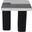 Ravenna Genuine Marble Top and Oak Wood Base End/Side Table In Panda and Black
