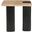 Ravenna Genuine Travertine Top and Oak Wood Base End/Side Table In Natural and Black