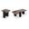 Ravenna Genuine Marble Top and Oak Wood Base Occasional Table Set In Burgundy and Black