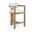 Ravina Vegan Leather and Linen Textured Fabric Upholstered Counter Stool In Cream