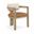Ravina Vegan Leather and Linen Textured Fabric Upholstered Dining Chair Set of 2 In Cognac