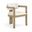 Ravina Vegan Leather and Linen Textured Fabric Upholstered Dining Chair Set of 2 In Cream