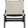 Rawlins Vegan Leather Upholstered Accent Chair In Beige and Painted Black