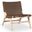Rawlins Vegan Leather Upholstered Accent Chair In Brown and Painted Natural