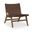 Rawlins Vegan Leather Upholstered Accent Chair In Brown
