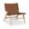 Rawlins Vegan Leather Upholstered Accent Chair In Cognac and Painted Natural
