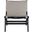 Rawlins Vegan Leather Upholstered Accent Chair In Taupe and Painted Black