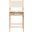 Rawlins Vegan Leather Upholstered Counter Stool In Cream and Natural