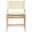Rawlins Vegan Leather Upholstered Dining Chair Set of 2 In Cream and Natural