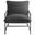 Raya Outdoor Patio Boucle Sling Lounge Chair In Charcoal