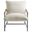 Raya Outdoor Patio Boucle Sling Lounge Chair In Ivory