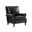 Raymond Genuine Leather Armchair In Black
