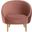 Razia Channel Tufted Tub Chair In Dusty Rose and Gold