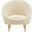 Razia Channel Tufted Tub Chair In Ivory And Gold