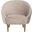 Razia Channel Tufted Tub Chair In Pale Taupe And Gold