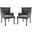 Realm Armchair Performance Velvet Set of 2 In Gray