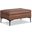Rebecca Vegan Faux Leather Rectangular Coffee Table Storage Ottoman with Lift Up Lid In Distressed Saddle Brown