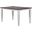 Rectangle Loft Dining Table In Distressed Cocoa Brown and Cotton White