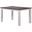 Rectangle Parsons Dining Table In Distressed Cocoa Brown and Cotton White