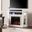 Redden Corner Convertible Electric Media Fireplace In White