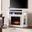 Redden Corner Convertible Touch Screen Electric Fireplace With Storage In White