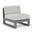 Redondo Armless Club in Cast Silver