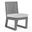 Redondo Armless Dining Chair in Cast Silver
