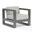 Redondo Club Chair in Cast Silver