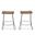 Reece 25 Inch Saddle Seat Counter Stool - Set of 2 In Chestnut and Black