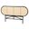 Reegan Two Tone Rattan Queen Headboard In Black and Natural Brown