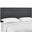 Reese Gray Nailhead Full / Queen Upholstered Linen Fabric Headboard