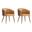 Reeva Dining Chair Set of 2 In Walnut and Camal