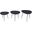 Reeves Abstract Nesting End Tables Set of 3 In Black