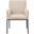Reeves Chenille Fabric Dining Chair Set of 2 In Beige and Matte Black