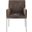 Reeves Chenille Fabric Dining Chair Set of 2 In Brown and Brushed Silver