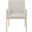 Reeves Chenille Fabric Dining Chair Set of 2 In Brushed Brass
